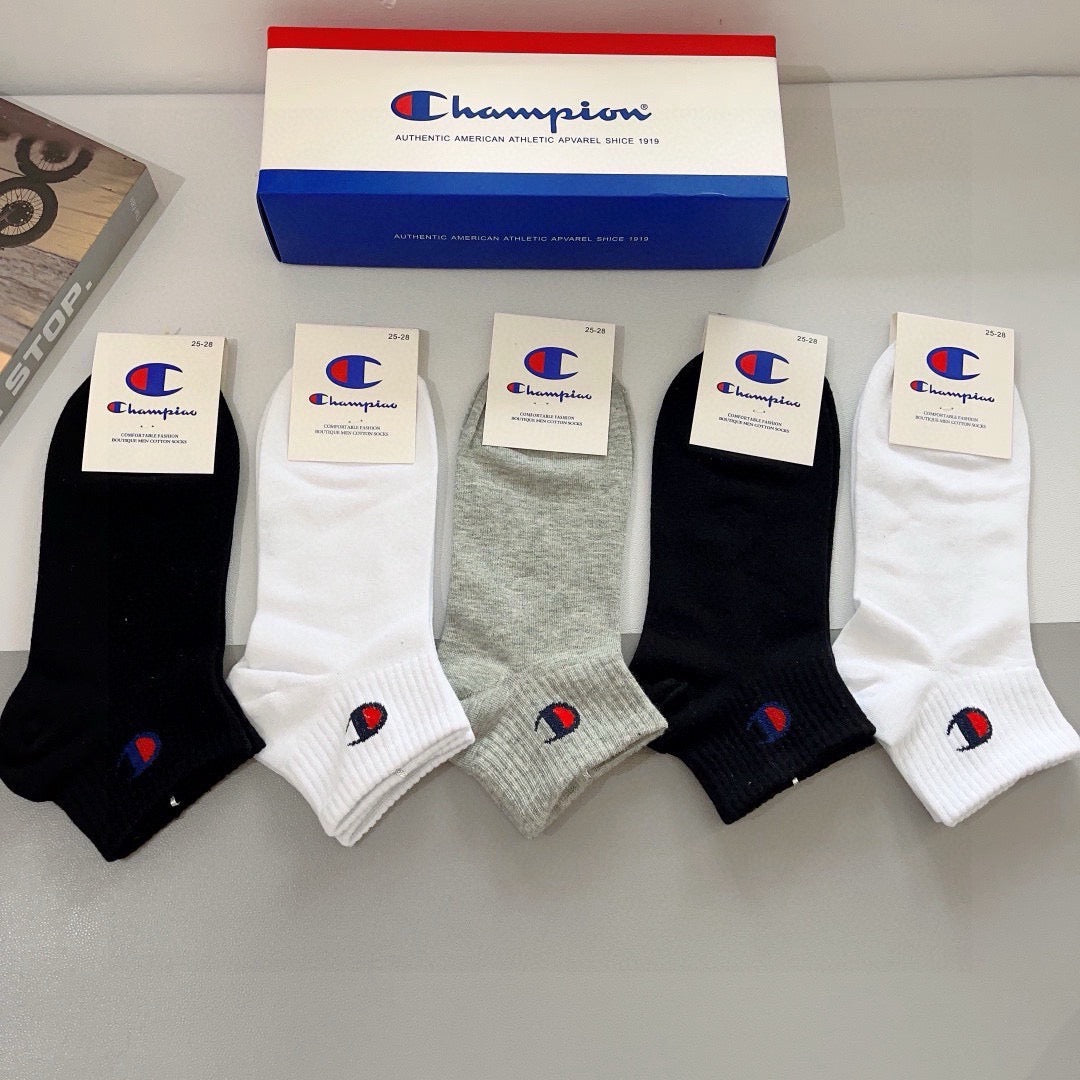 Champion Comfort No-Show Socks – 5-Pair Set #002