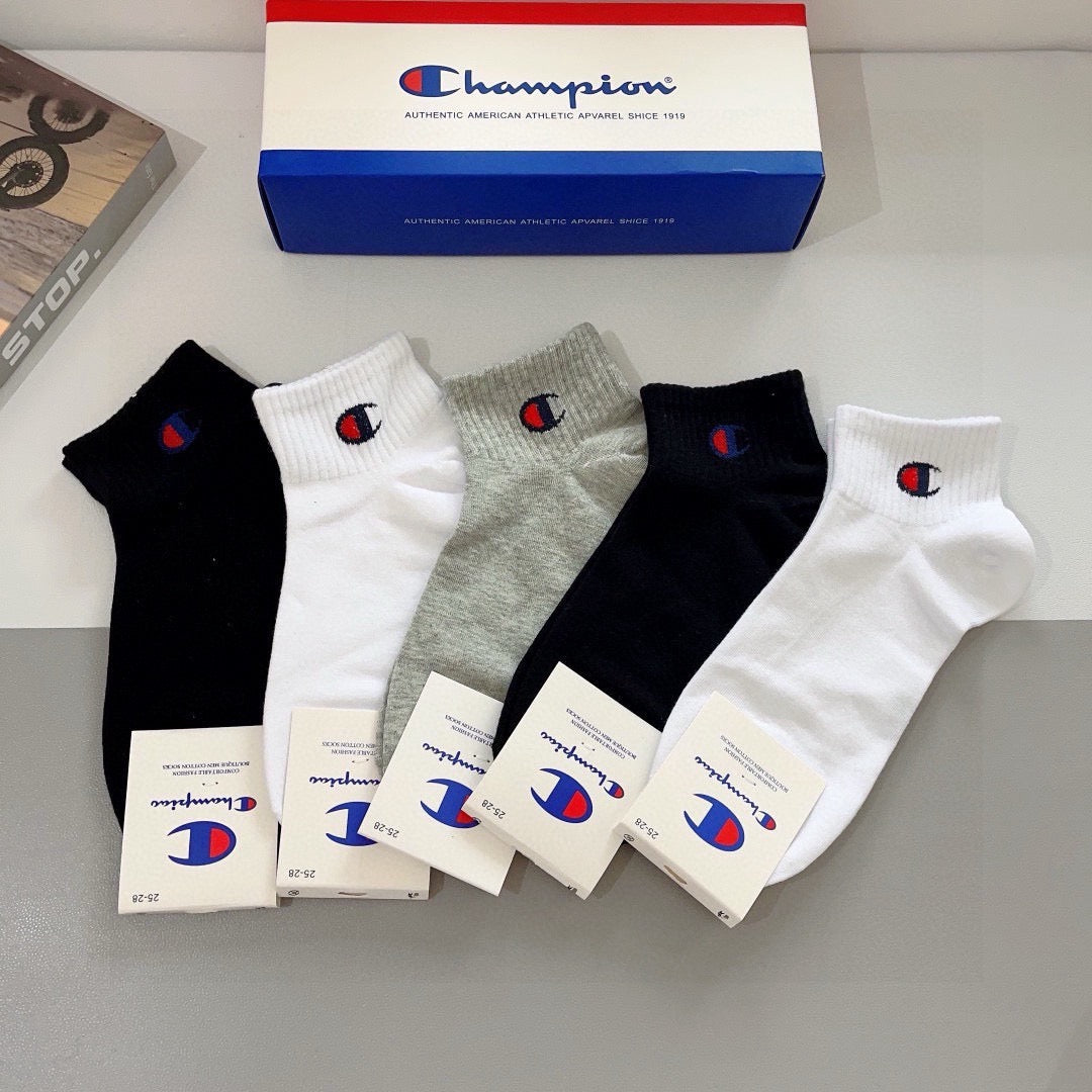 Champion Comfort No-Show Socks – 5-Pair Set #002