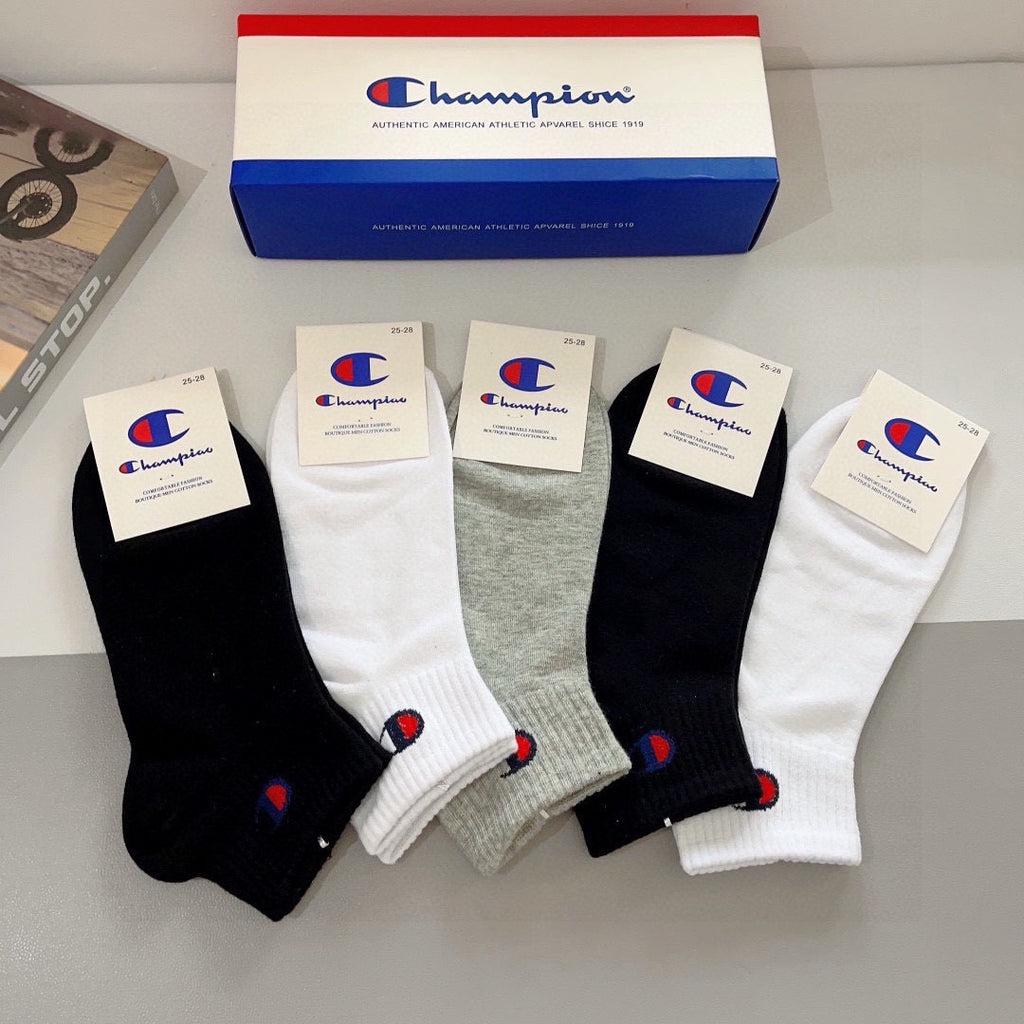 Champion Comfort No-Show Socks – 5-Pair Set #002