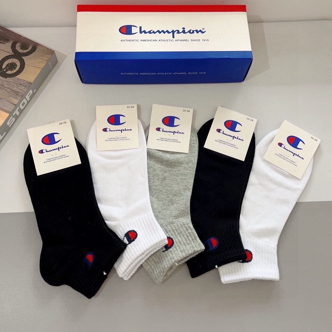 Champion Comfort No-Show Socks – 5-Pair Set #002