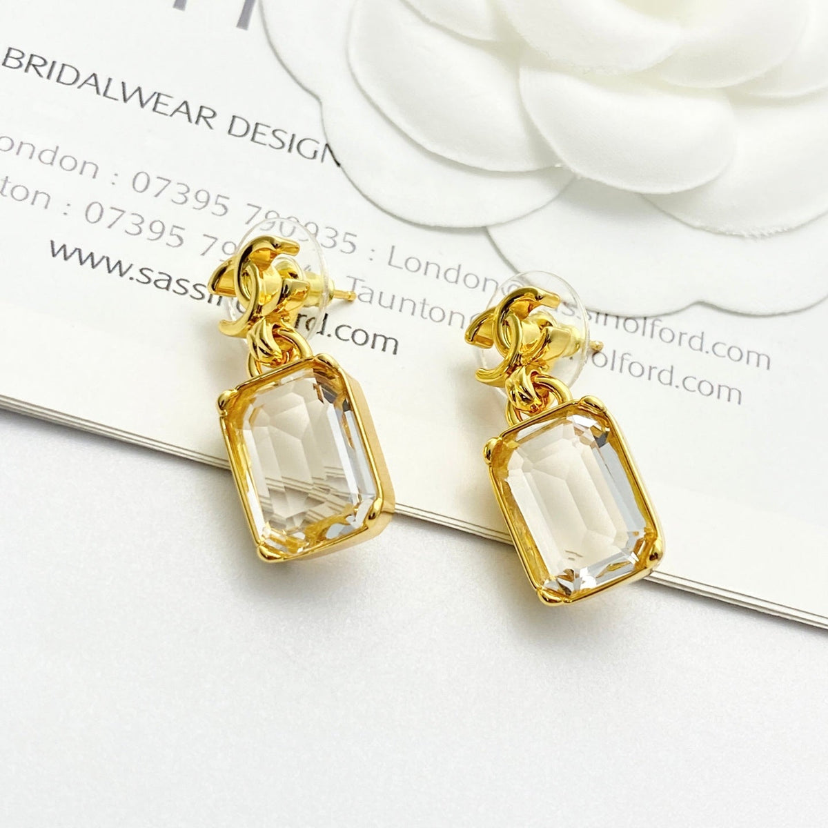 CHANEL Crystal Double-C Vintage Pendant Necklace
