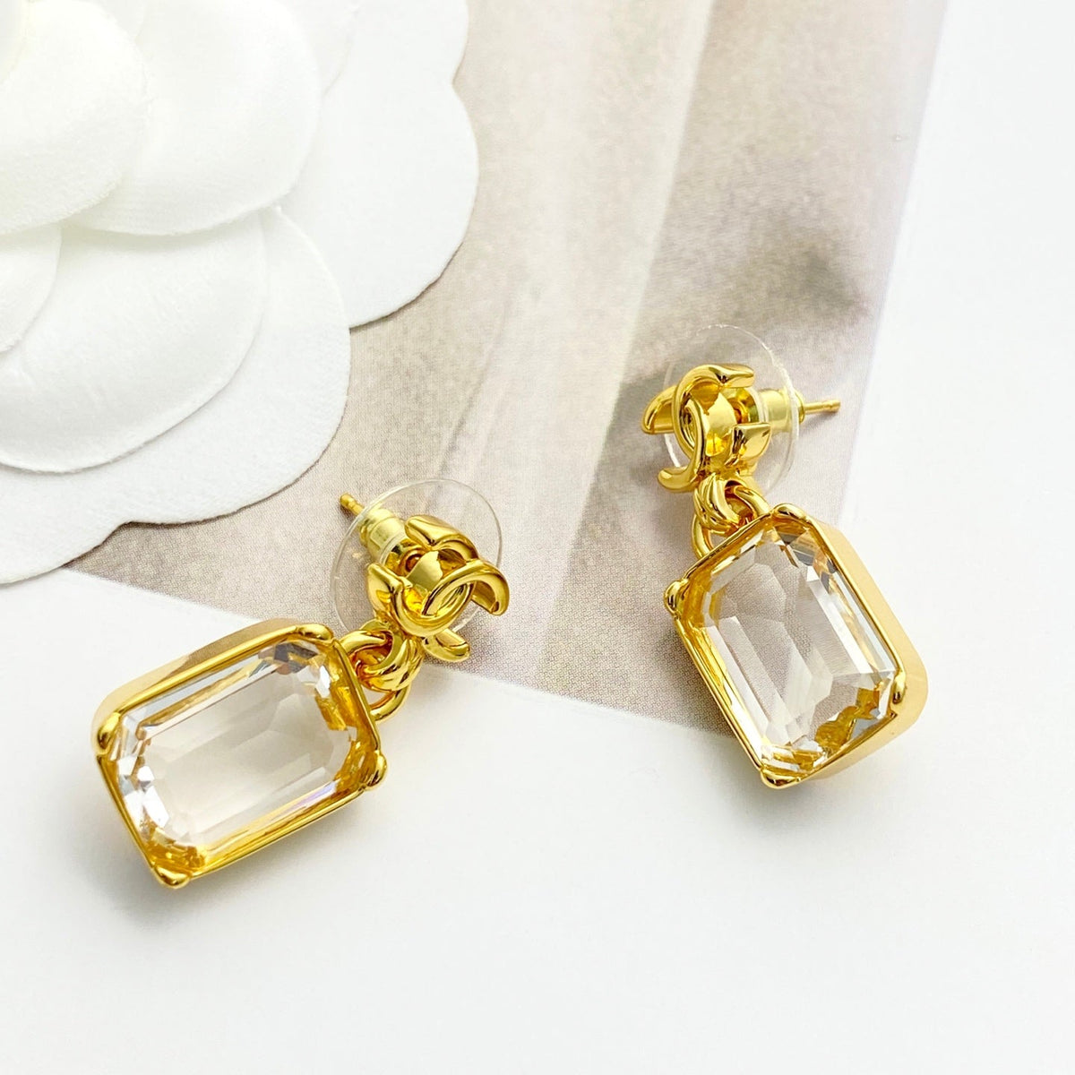 CHANEL Crystal Double-C Vintage Pendant Necklace
