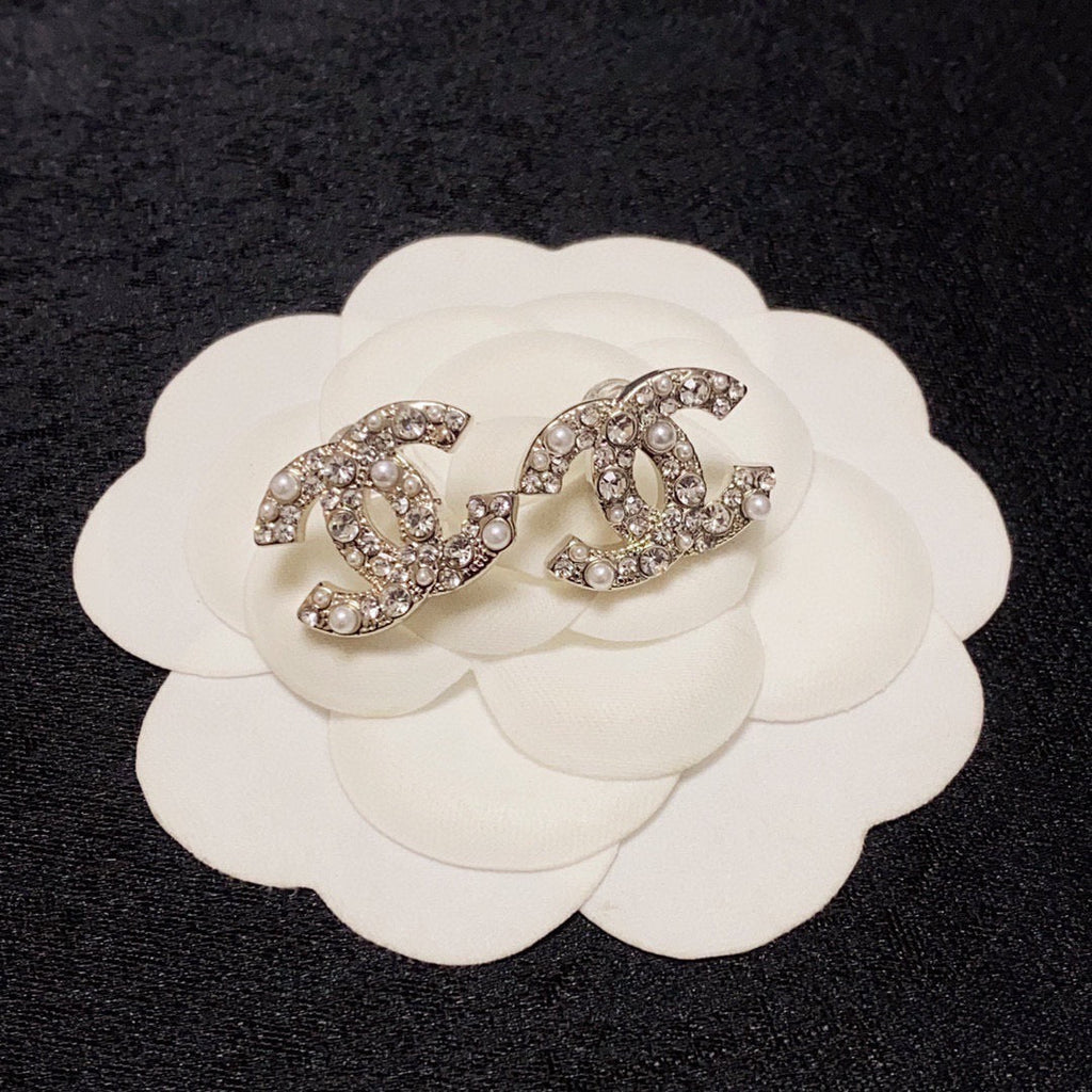 CHANEL Crystal Earrings