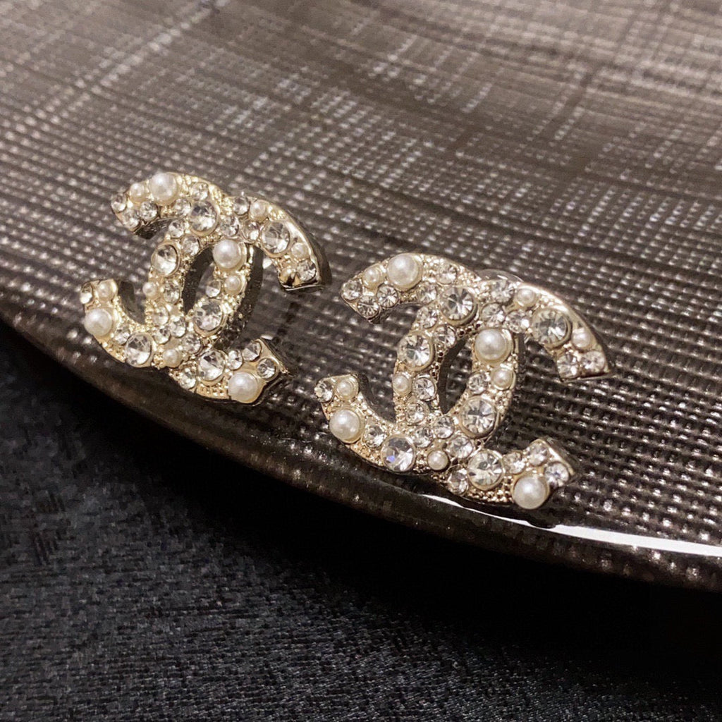 CHANEL Crystal Earrings