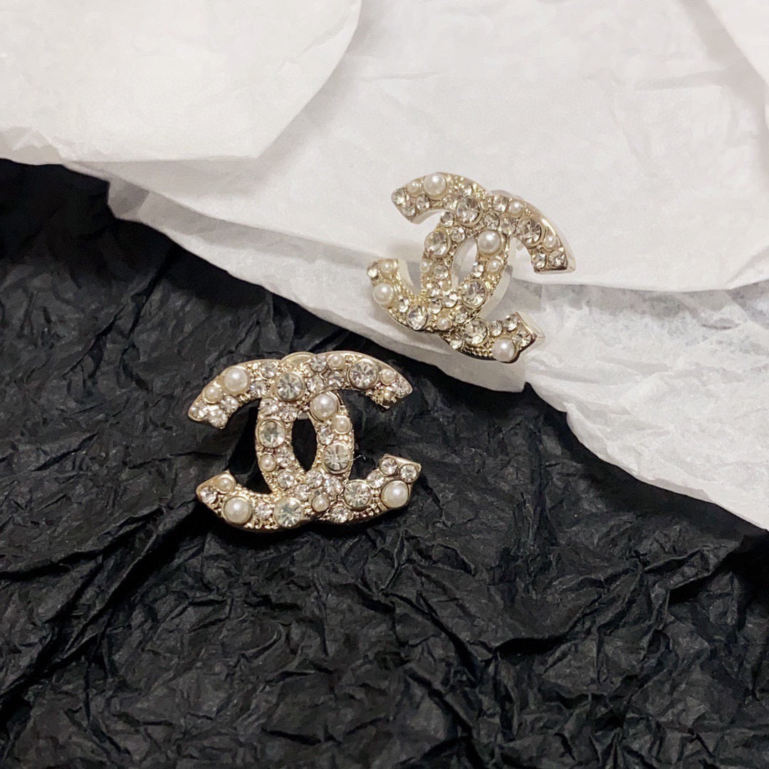 CHANEL Crystal Earrings