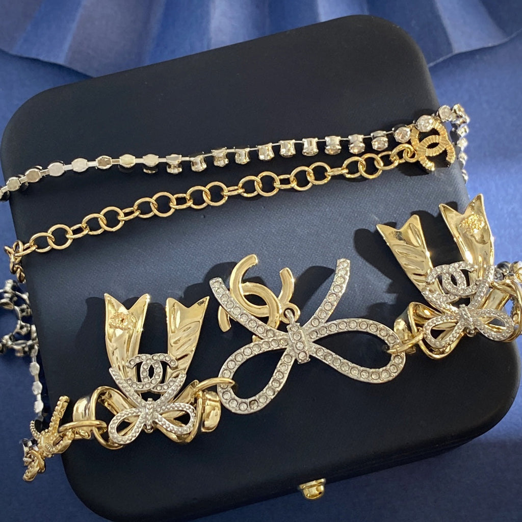 CHANEL P85 Double-C Bow Long Necklace