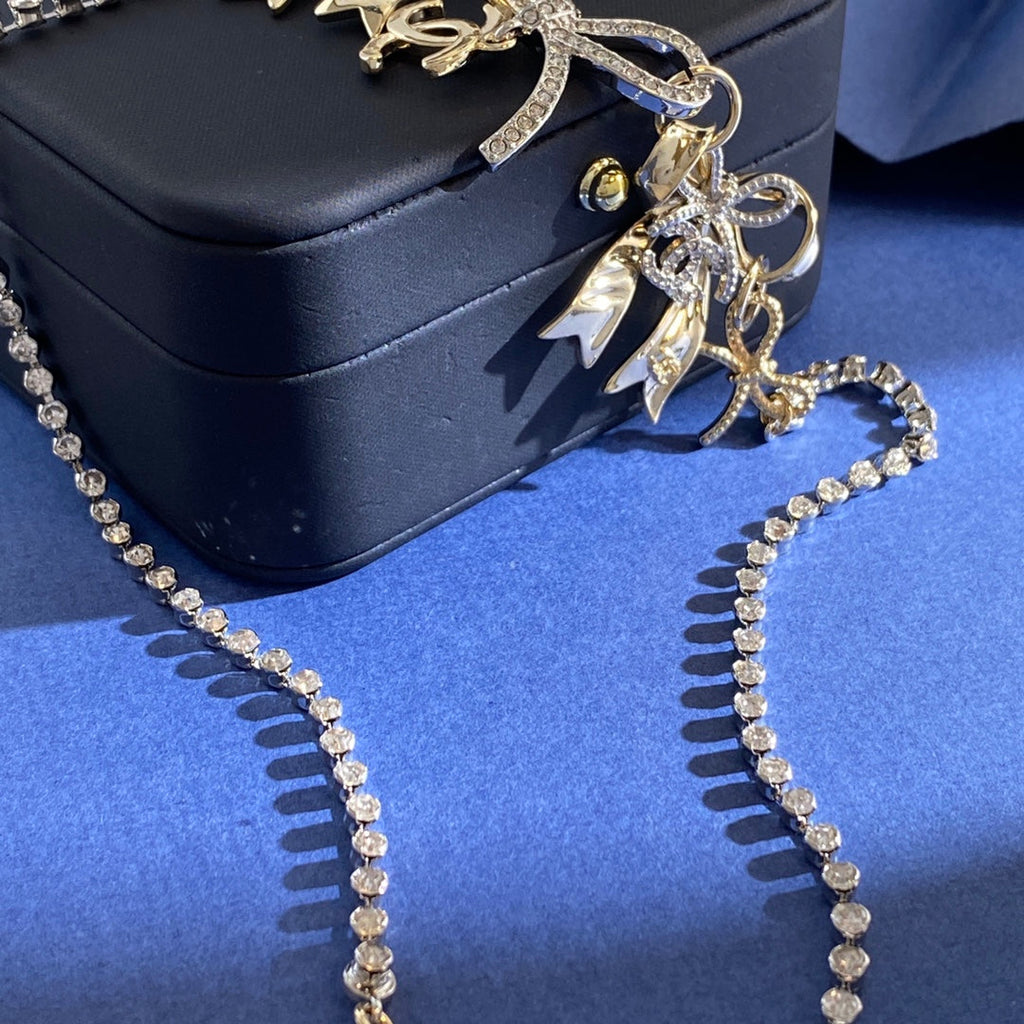 CHANEL P85 Double-C Bow Long Necklace