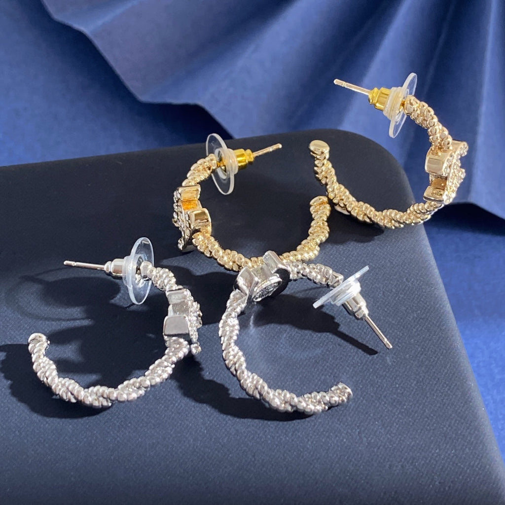 CHANEL P60 Crystal Double-C Earrings