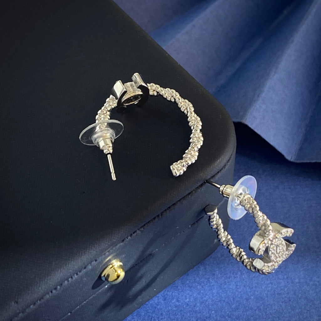 CHANEL P60 Crystal Double-C Earrings