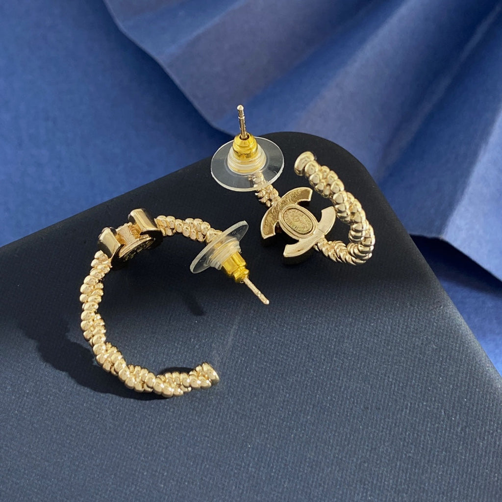 CHANEL P60 Crystal Double-C Earrings