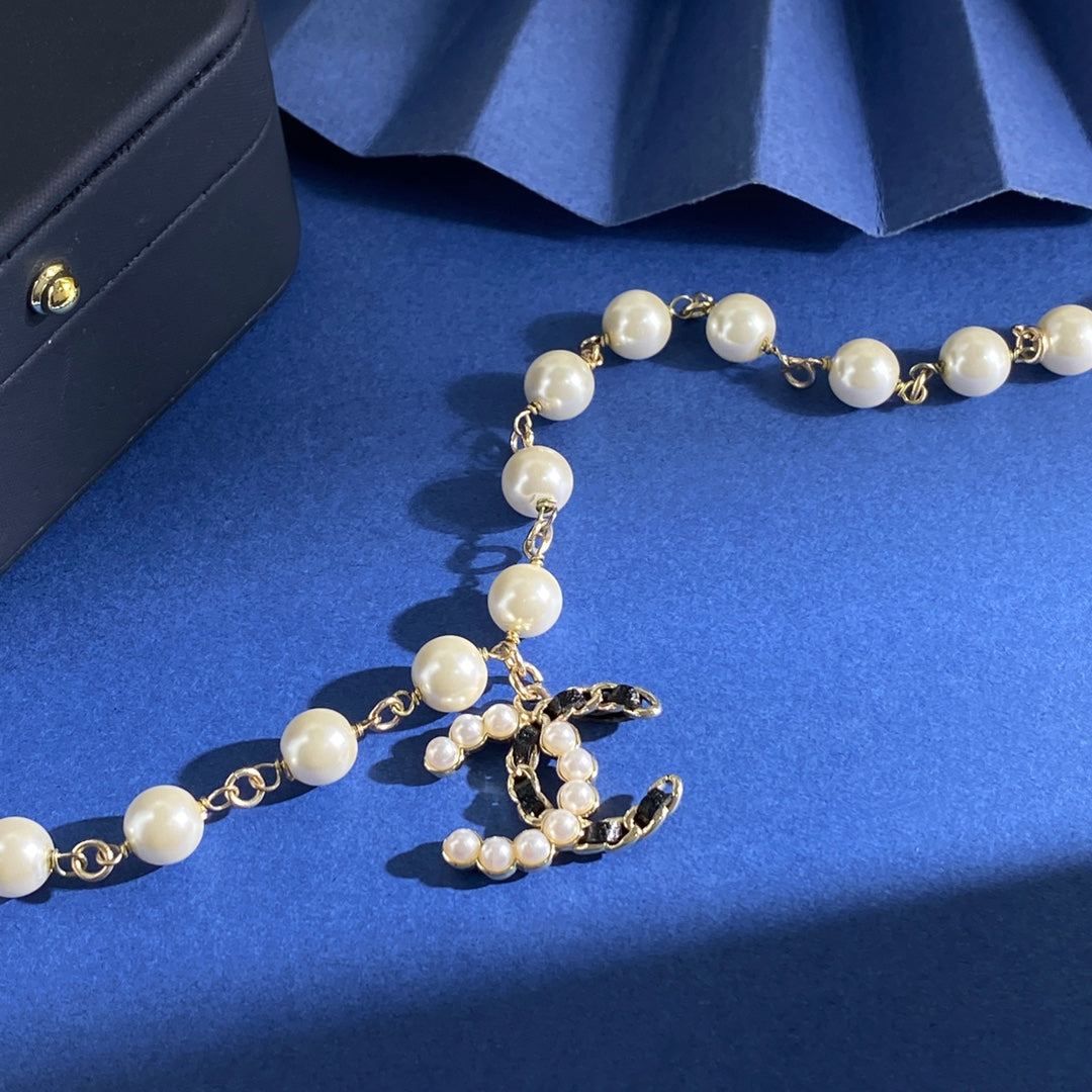 CHANEL P70 Pearl Double-C Long Necklace