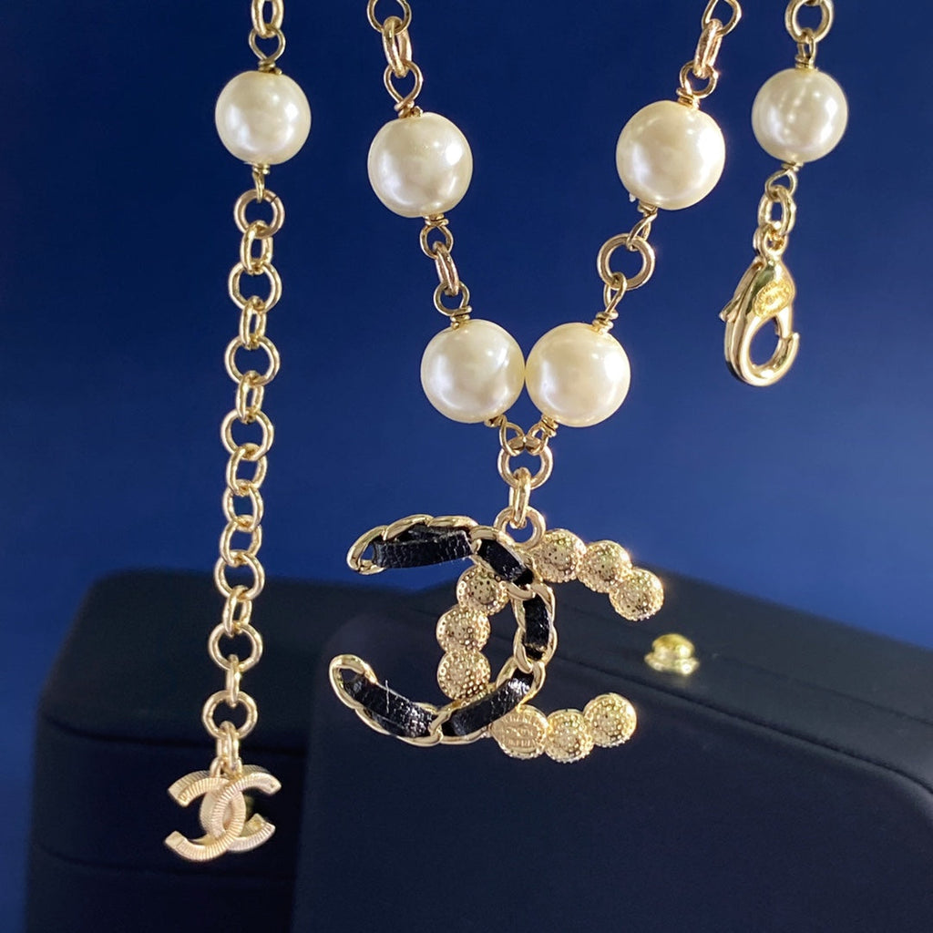 CHANEL P70 Pearl Double-C Long Necklace