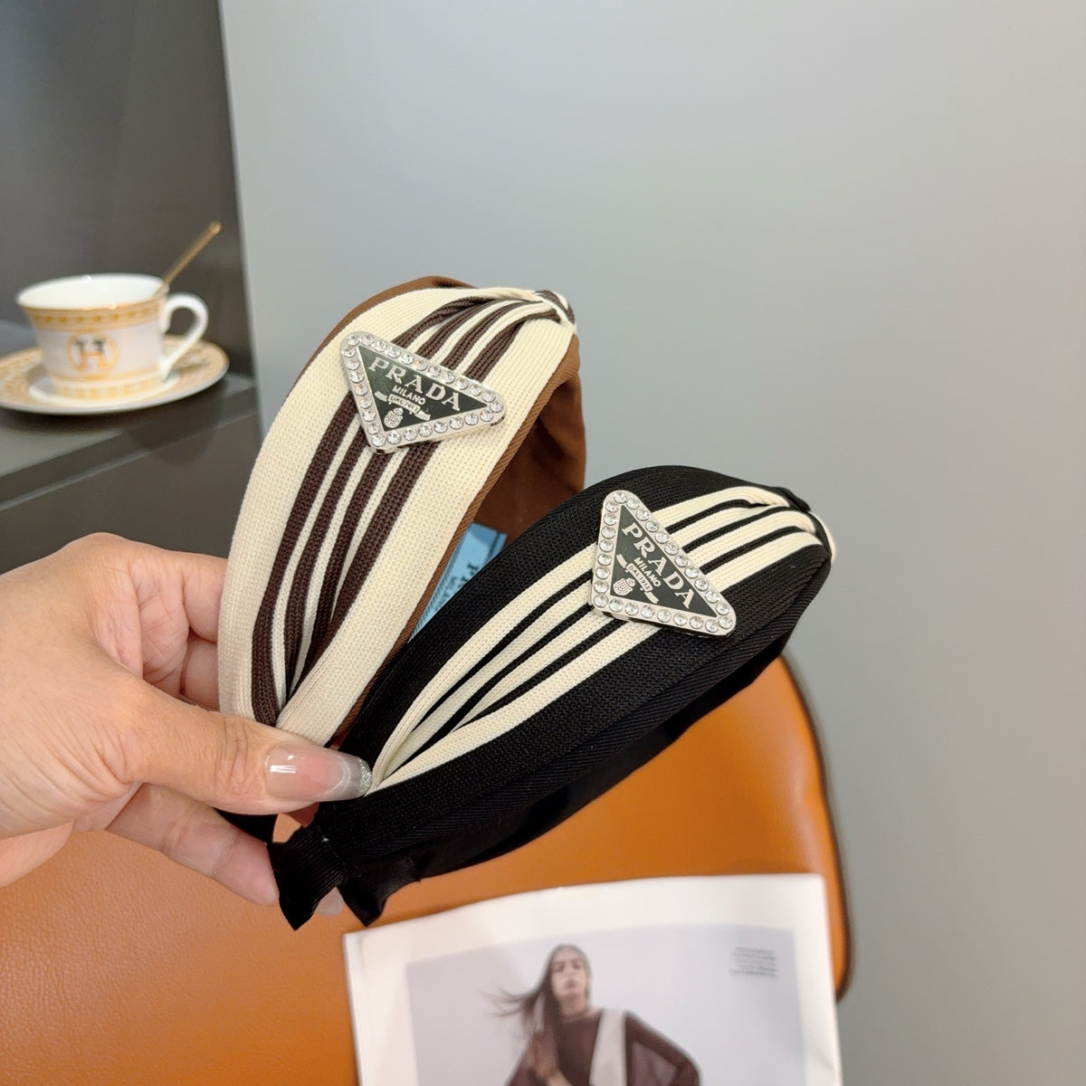 PRADA Logo Headband
