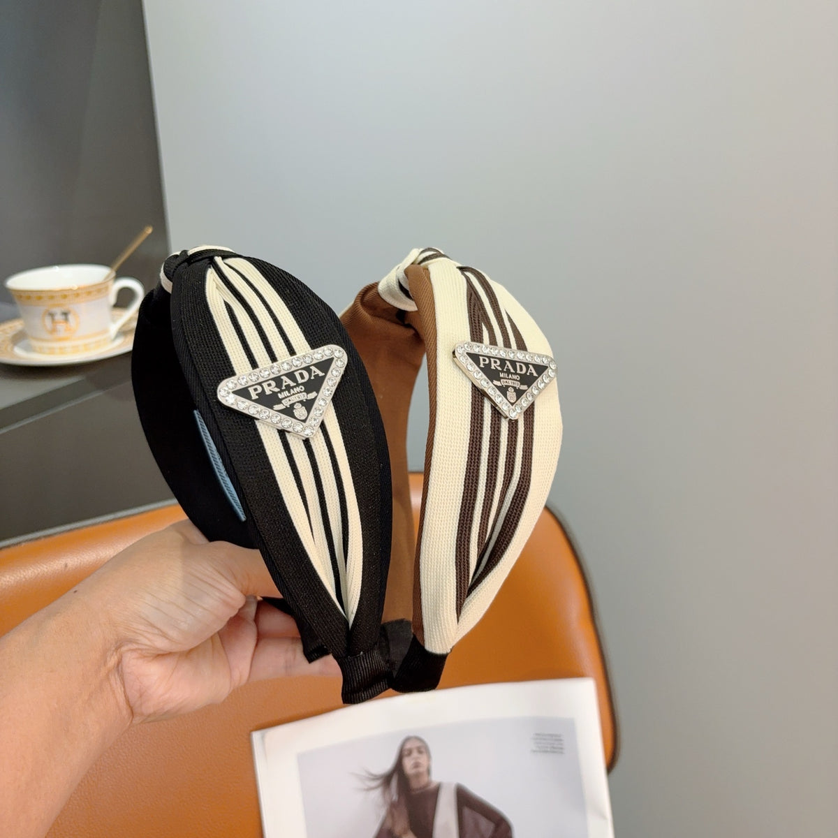 PRADA Logo Headband