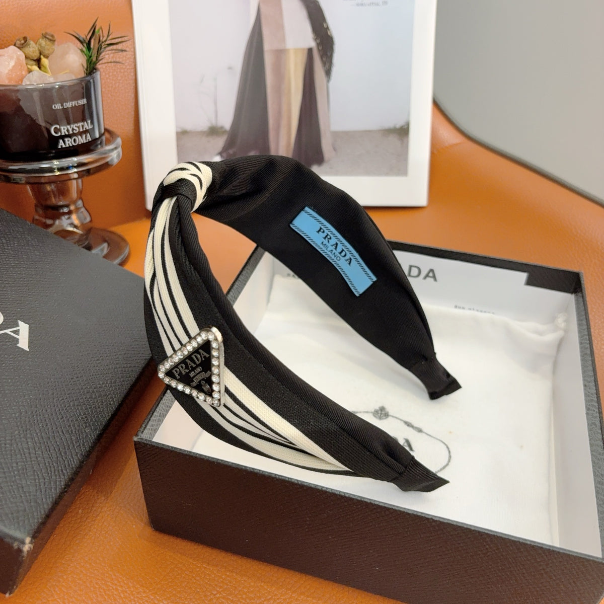 PRADA Logo Headband