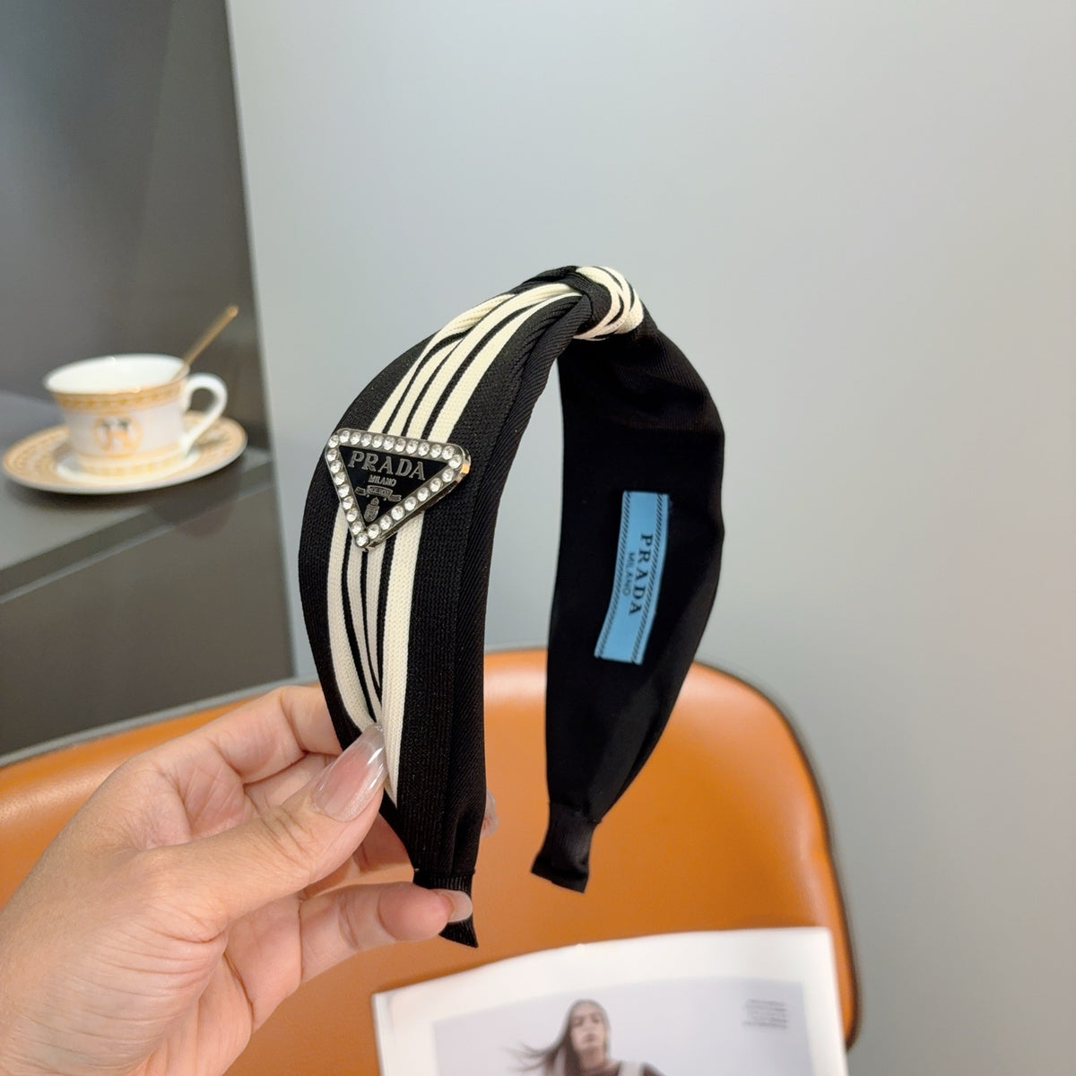 PRADA Logo Headband