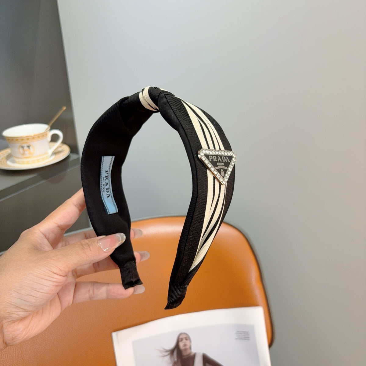 PRADA Logo Headband