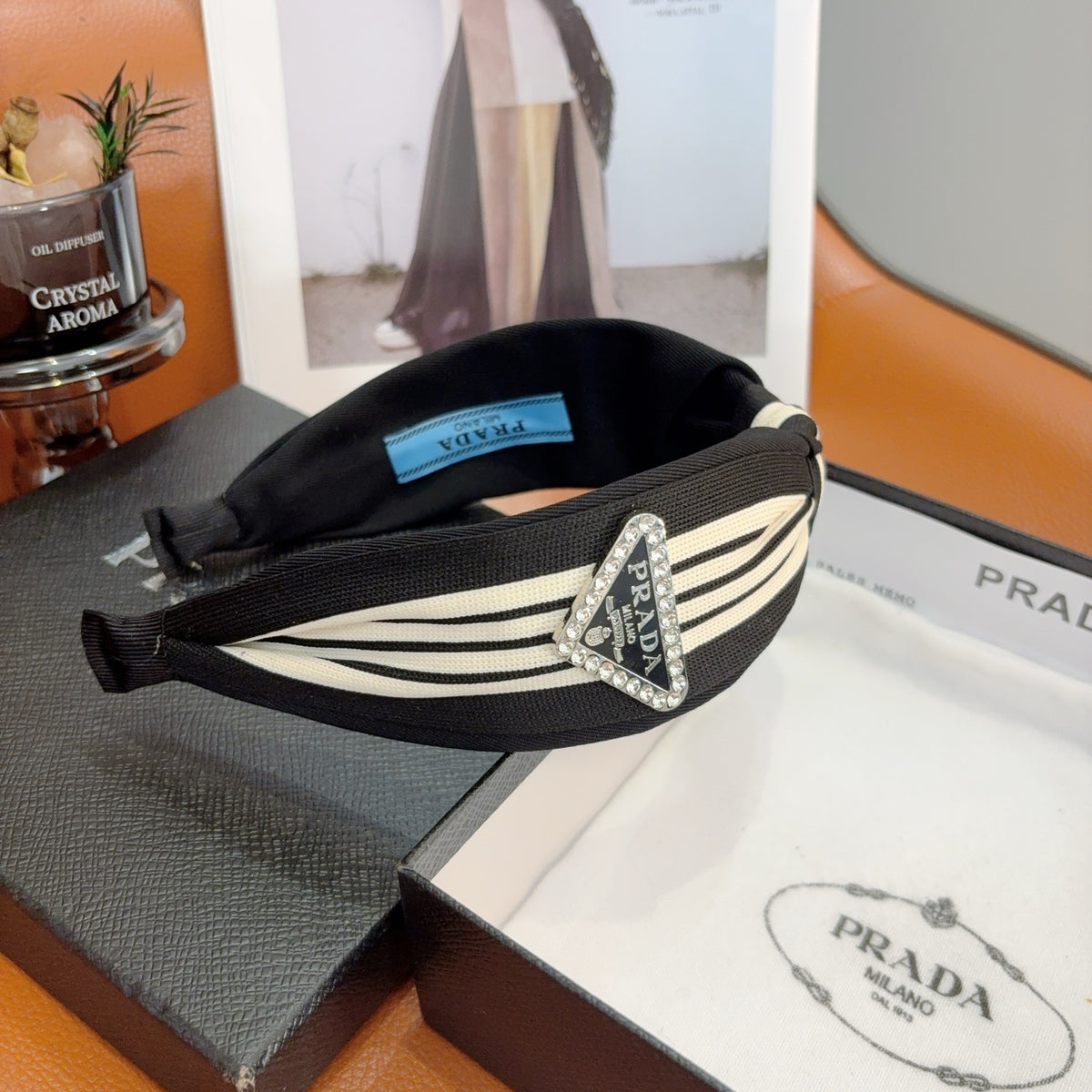 PRADA Logo Headband