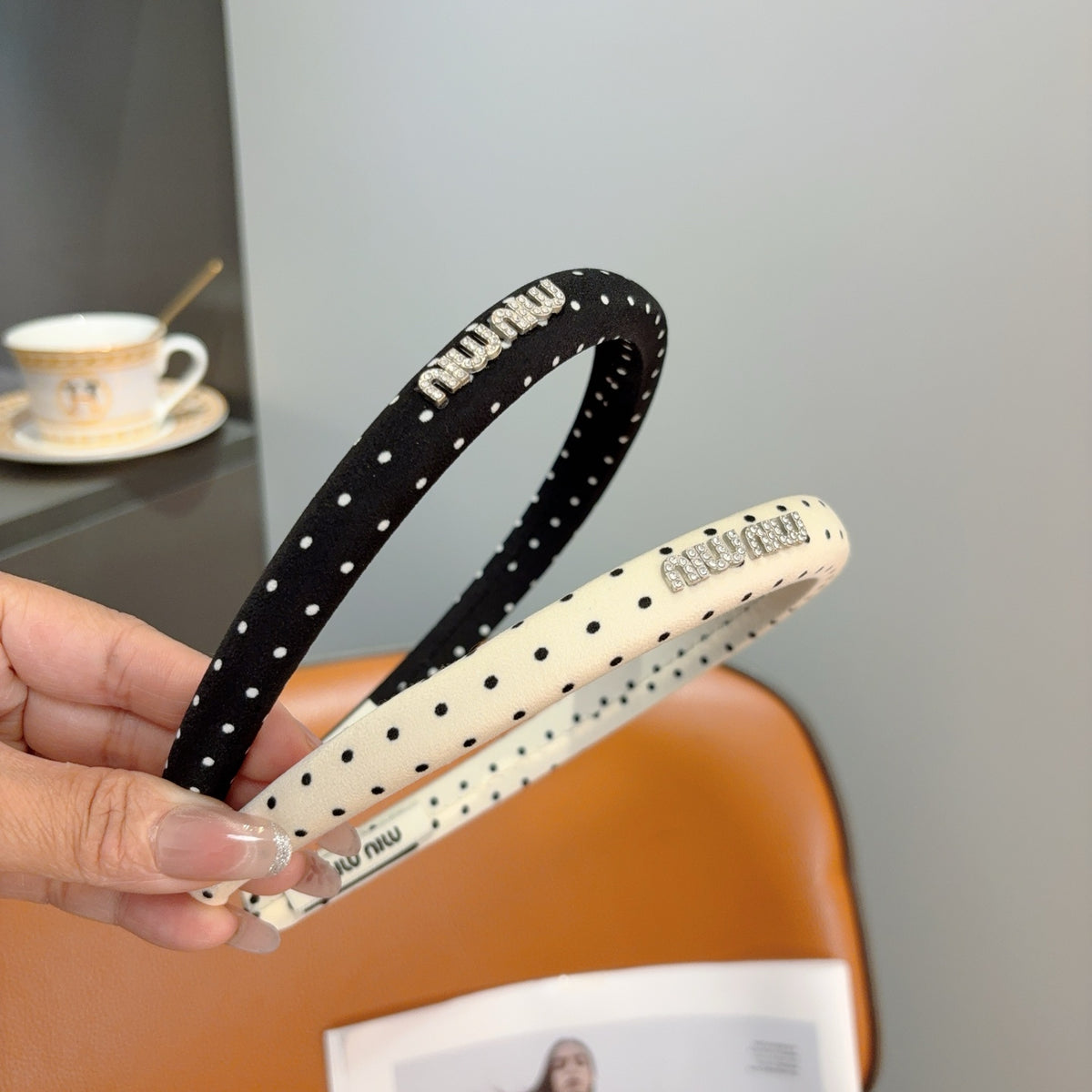 MIU MIU Polka Dot Headband