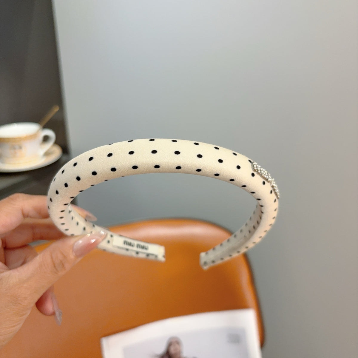 MIU MIU Polka Dot Headband