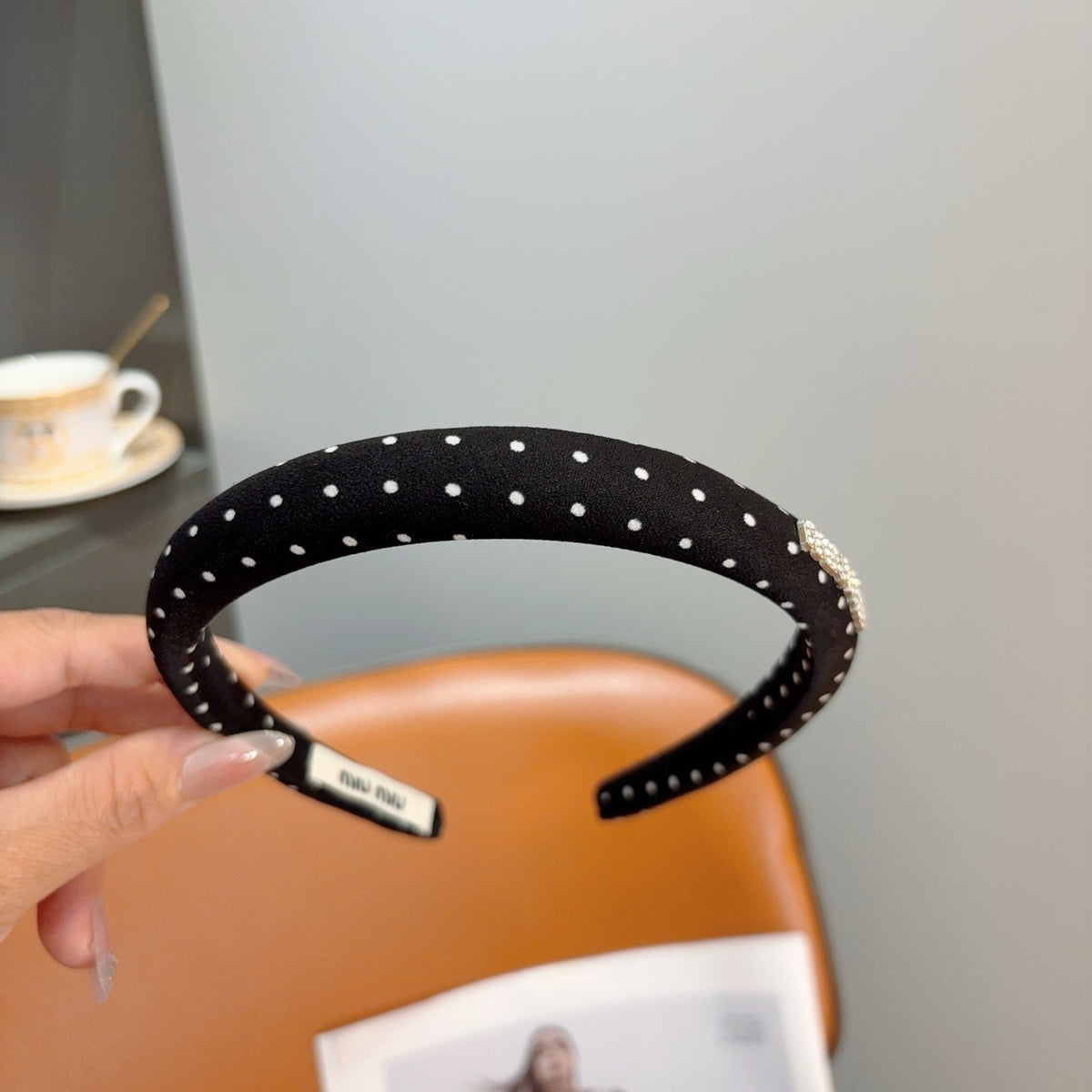 MIU MIU Polka Dot Headband