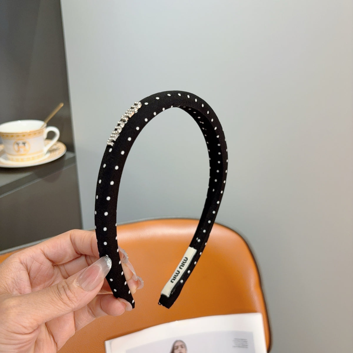 MIU MIU Polka Dot Headband