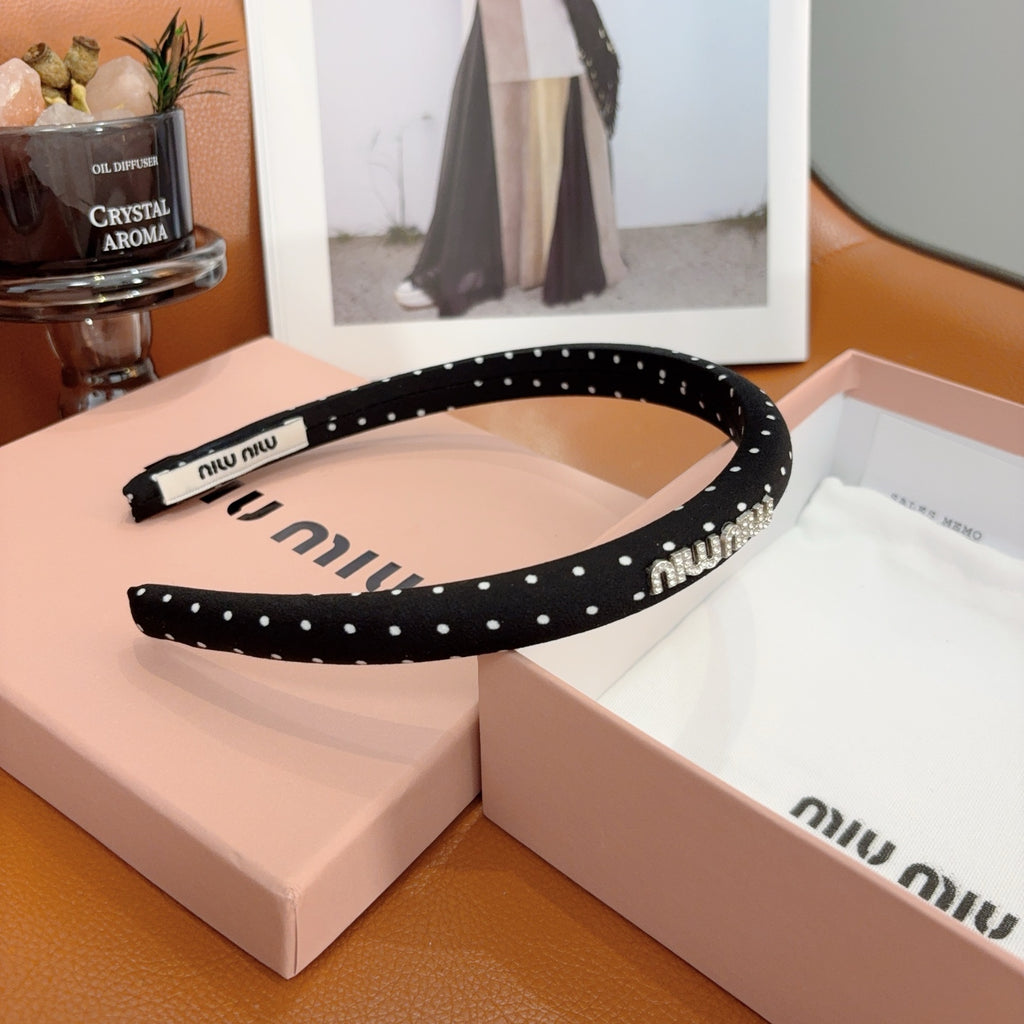 MIU MIU Polka Dot Headband