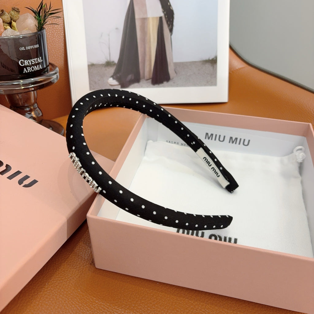 MIU MIU Polka Dot Headband