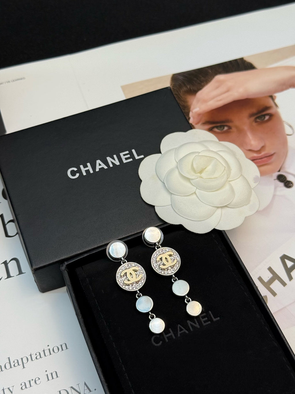 CHANEL Silver-Tone Earrings