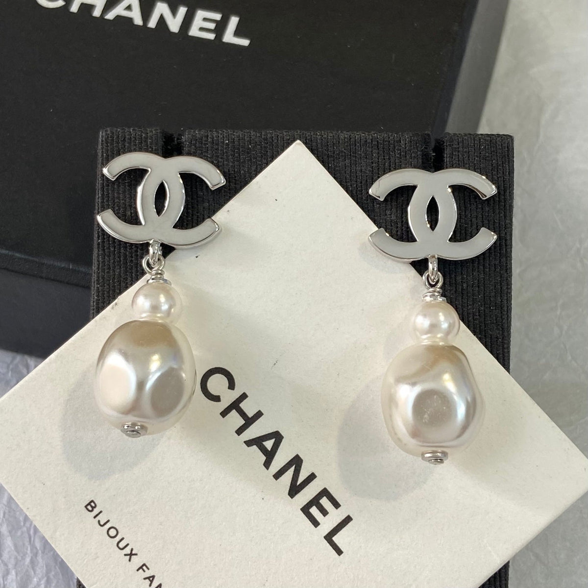 SWAROVSKI P70 Pearl Crystal Double-C Earrings