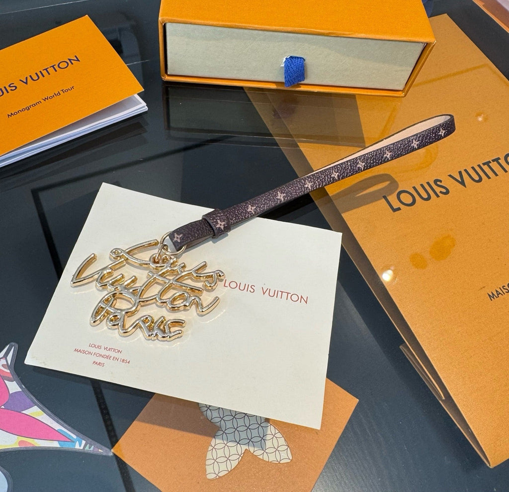 LOUIS VUITTON Logo Bag Charm Keychain
