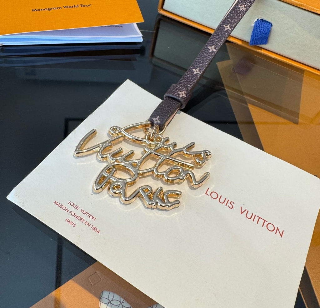 LOUIS VUITTON Logo Bag Charm Keychain