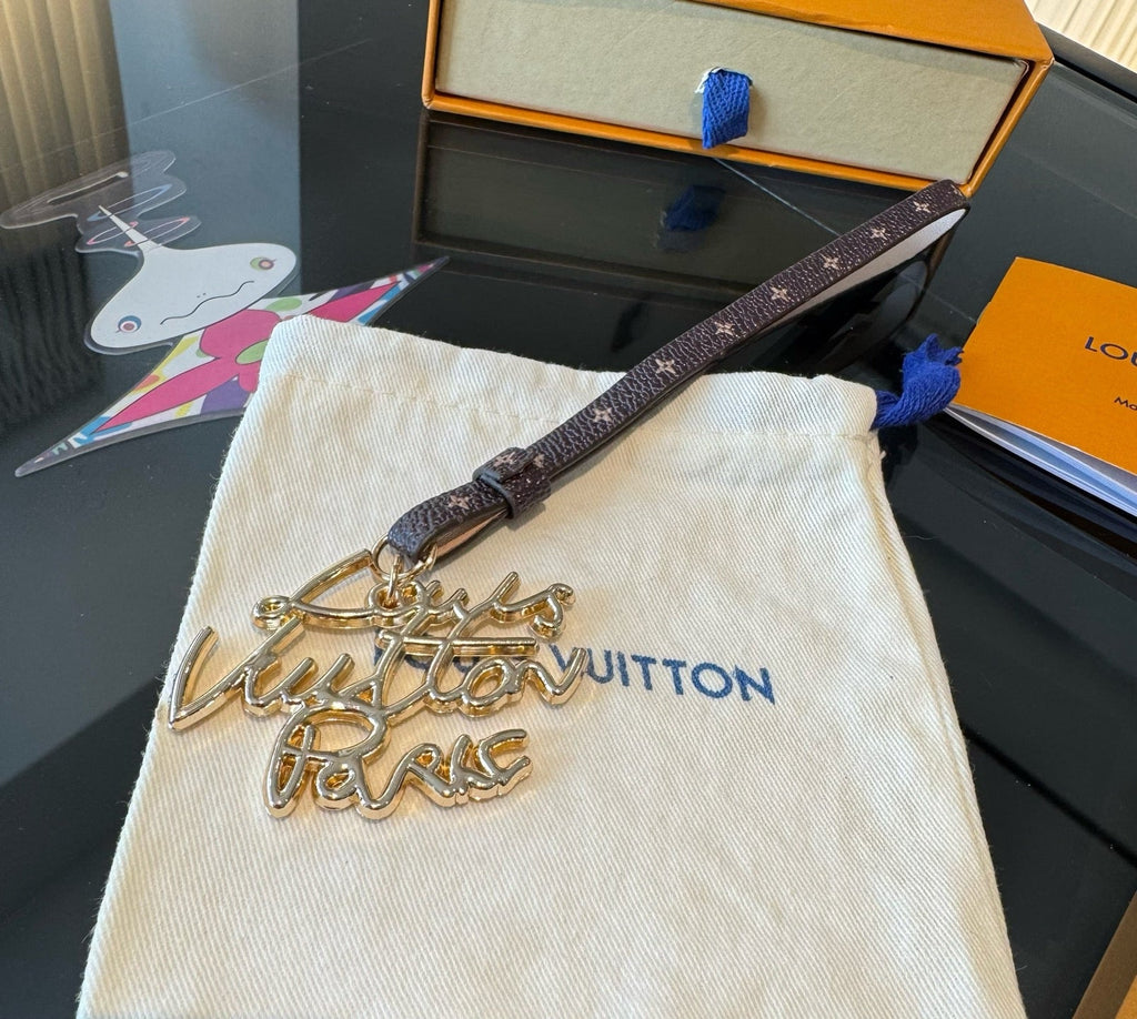 LOUIS VUITTON Logo Bag Charm Keychain