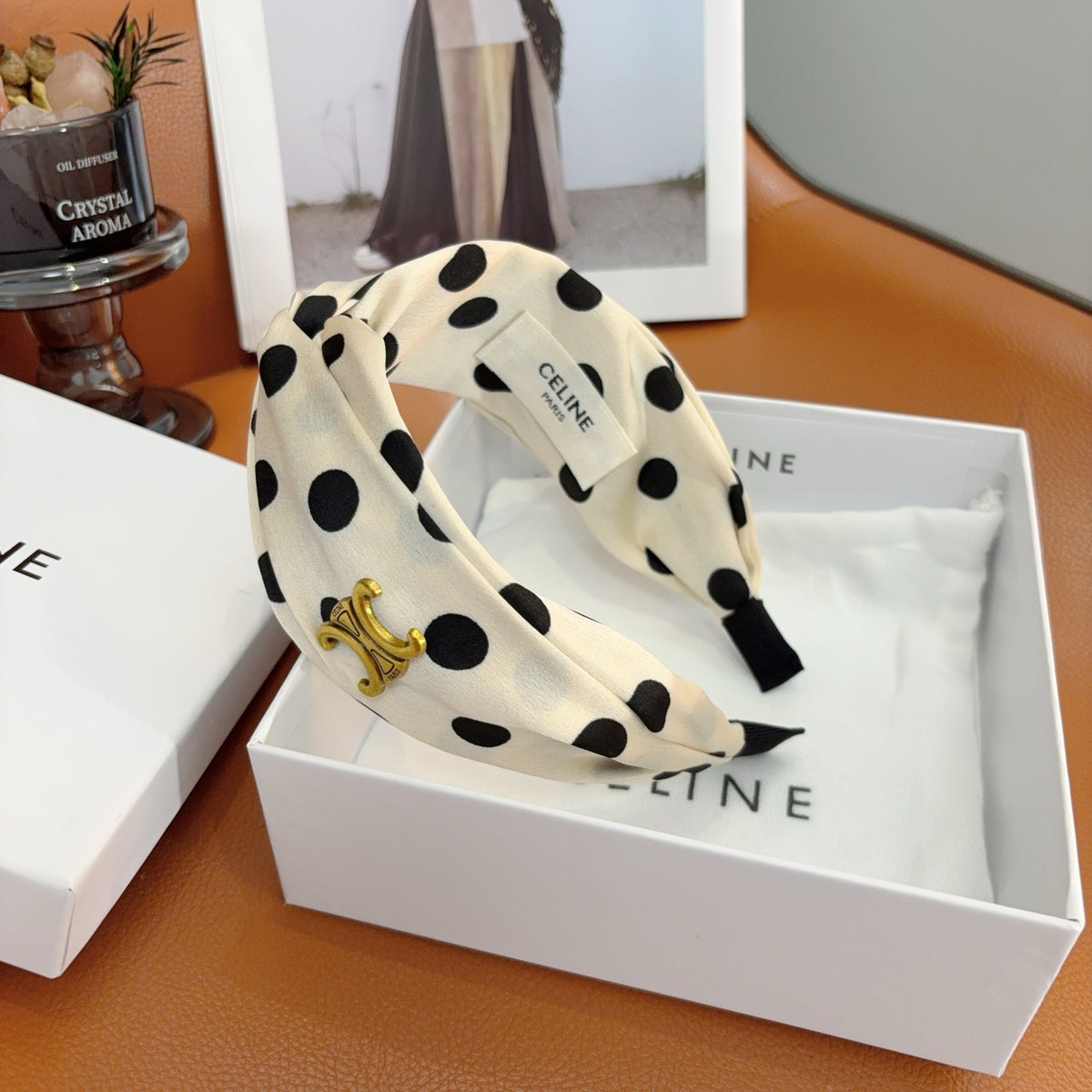 CELINE Polka Dot Headband