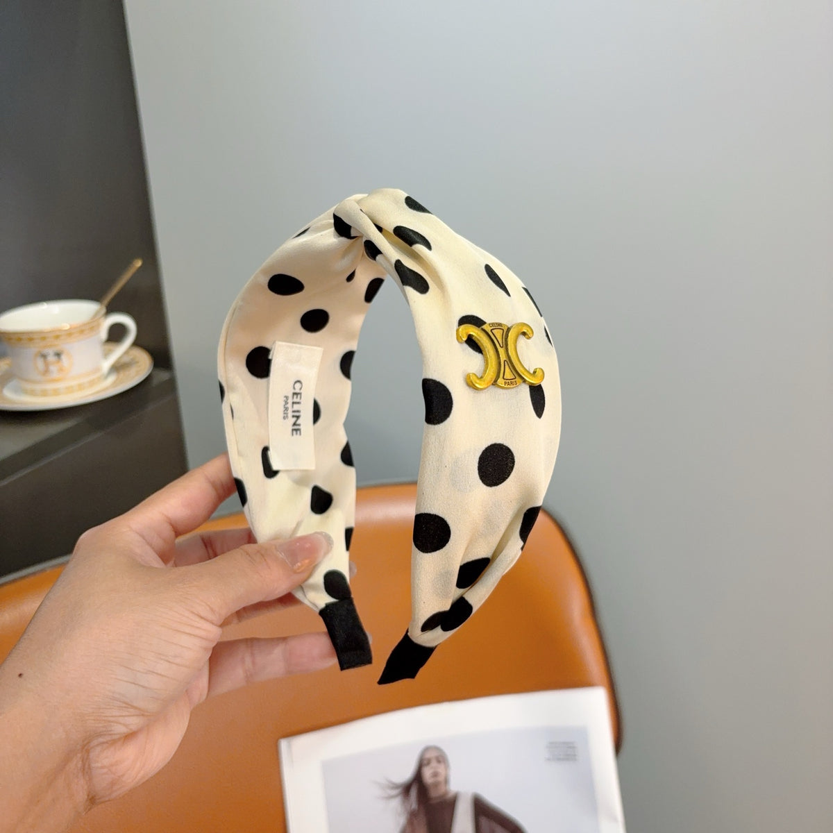 CELINE Polka Dot Headband