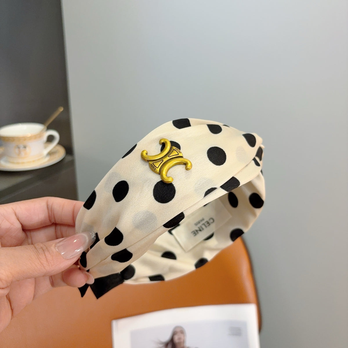 CELINE Polka Dot Headband