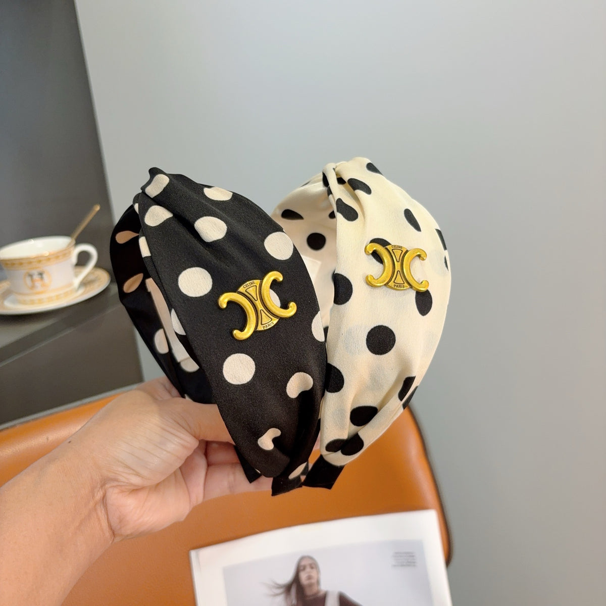 CELINE Polka Dot Headband