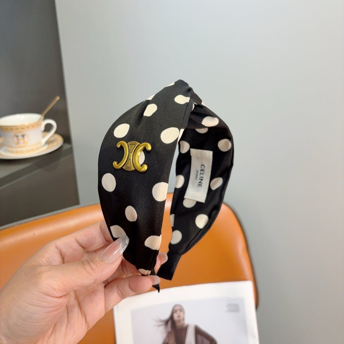 CELINE Polka Dot Headband