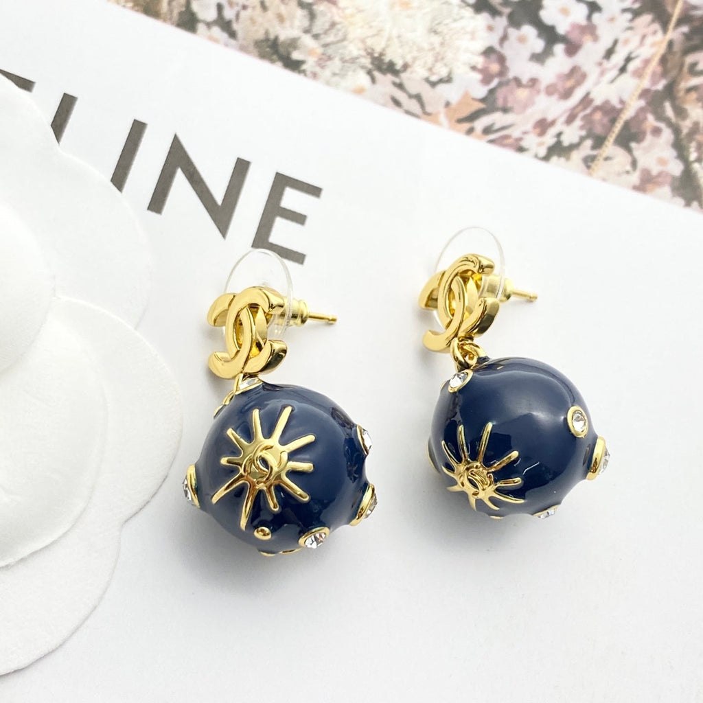 CHANEL Enamel Double-C Earrings