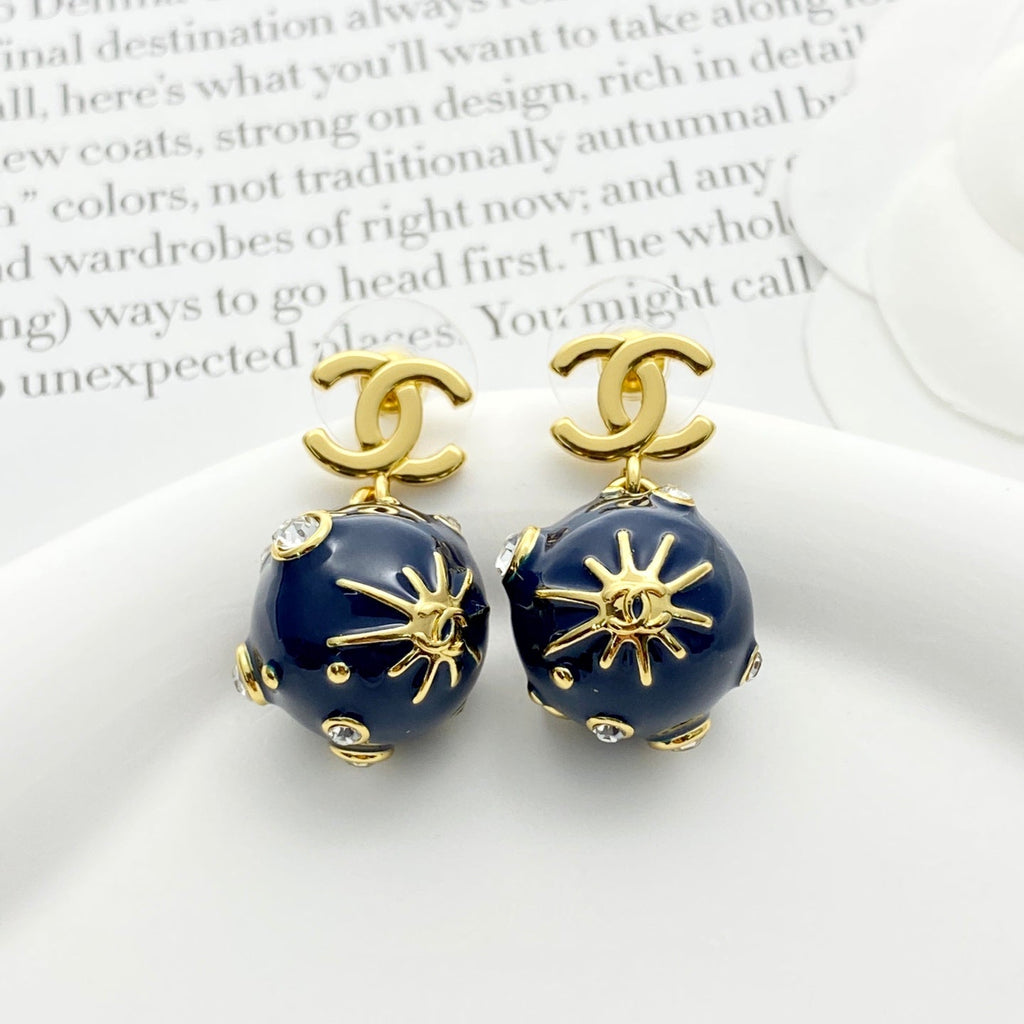 CHANEL Enamel Double-C Earrings