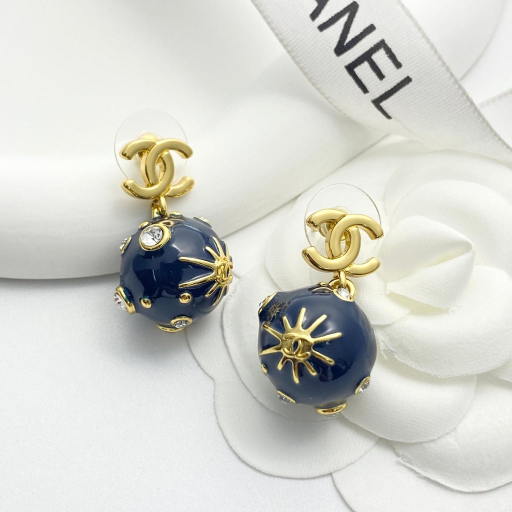CHANEL Enamel Double-C Earrings
