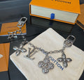 LOUIS VUITTON M01188 Canvas Flower Bag Charm Keychain