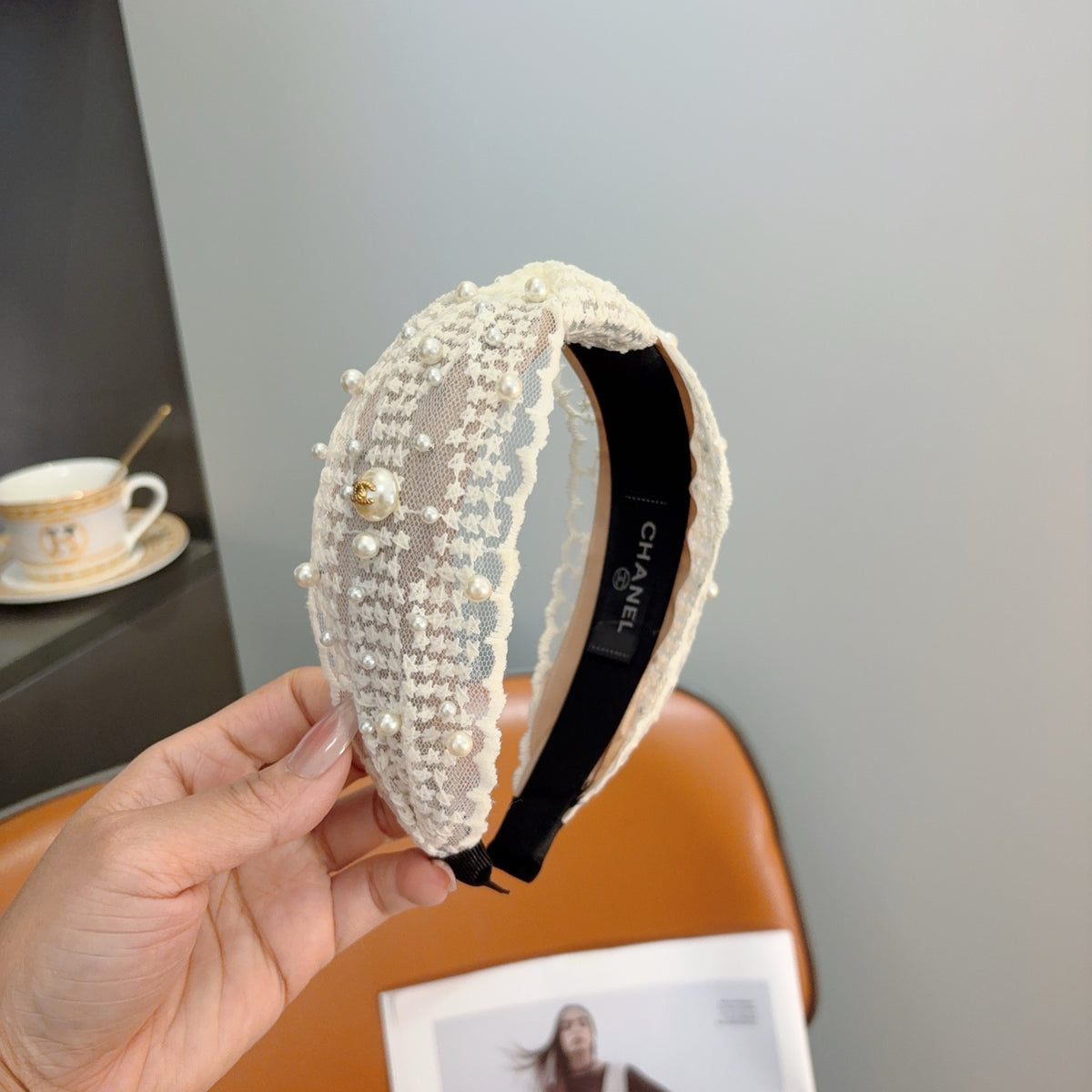CHANEL Pearl Headband
