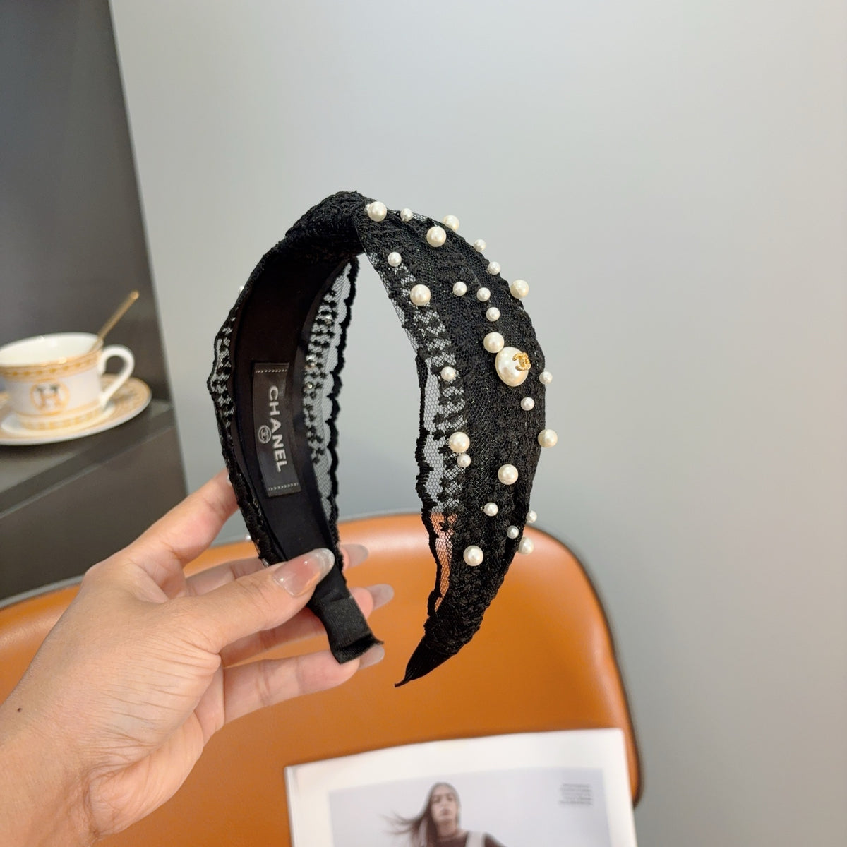 CHANEL Pearl Headband