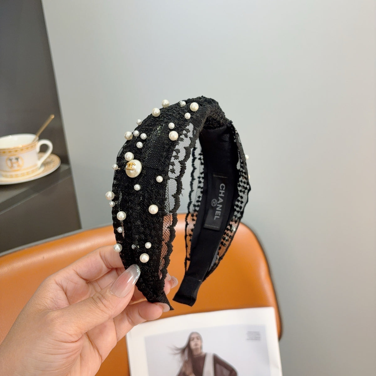 CHANEL Pearl Headband