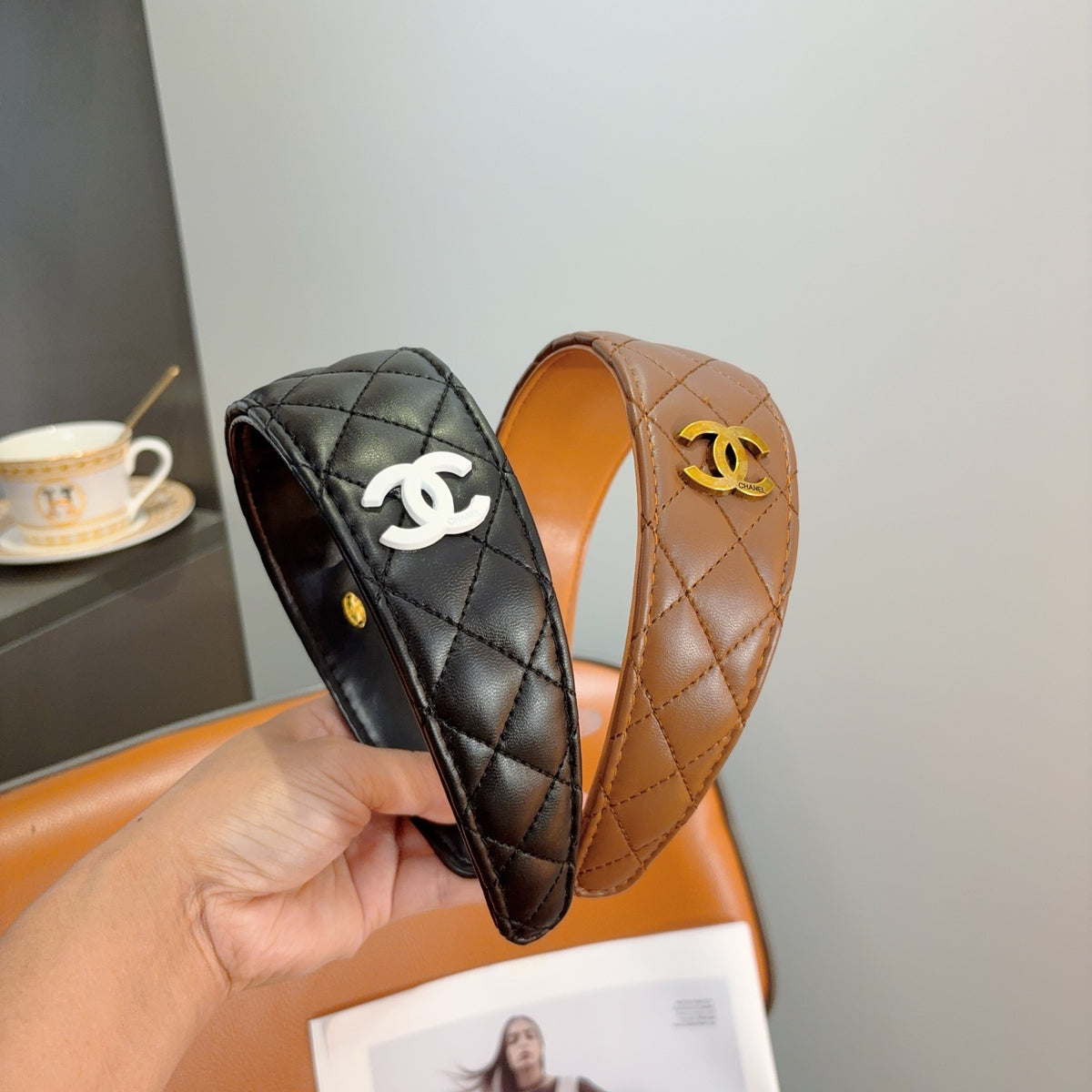 CHANEL Leather Headband
