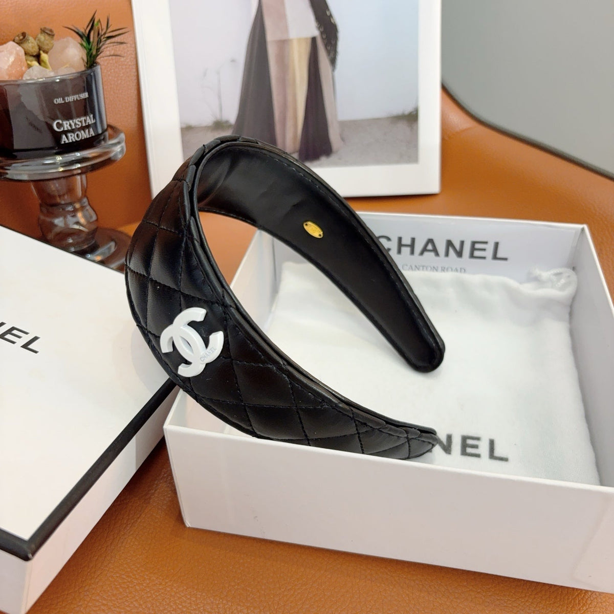 CHANEL Letter Logo Vintage Headband