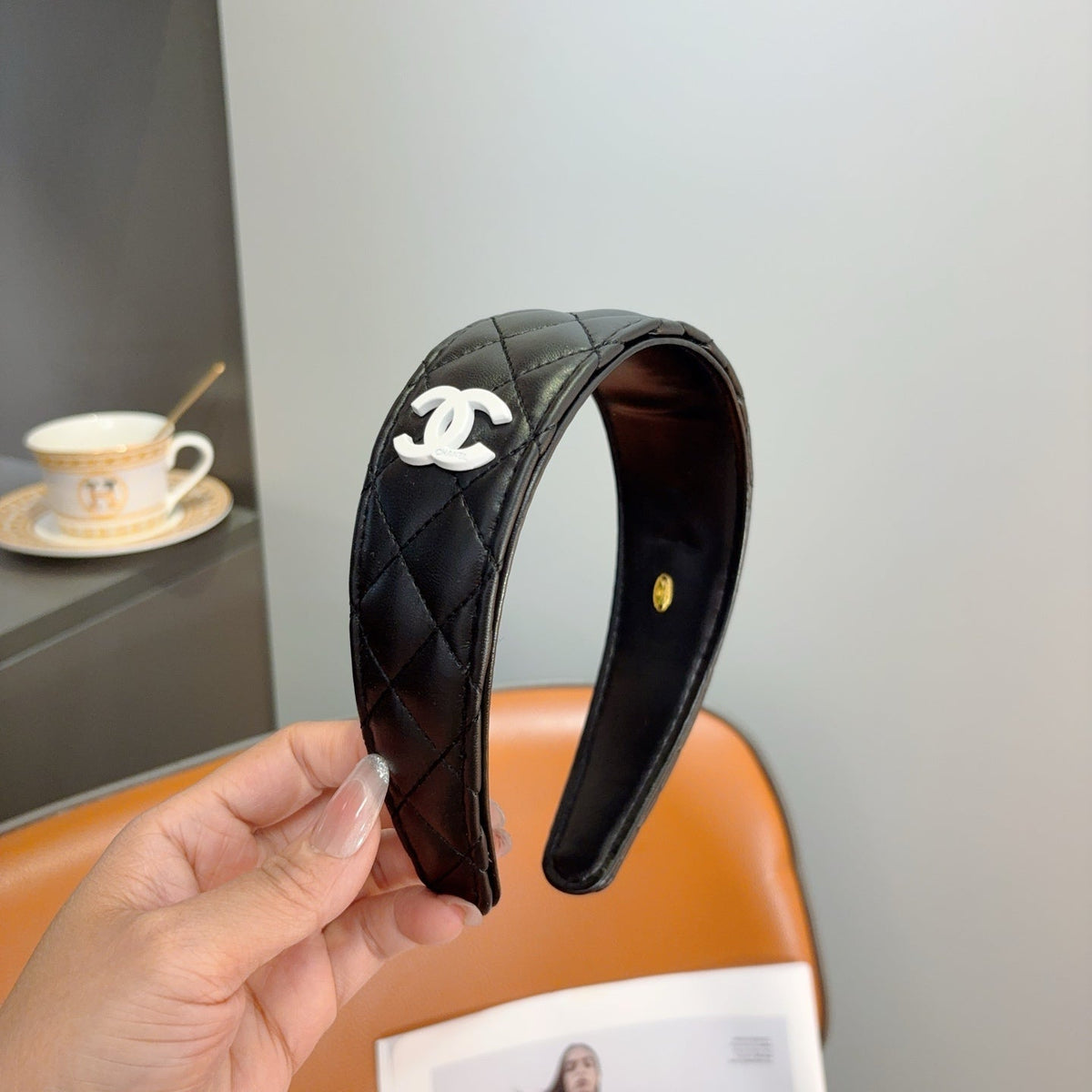 CHANEL Letter Logo Vintage Headband