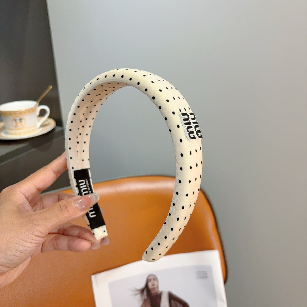 MIU MIU Polka Dot Headband