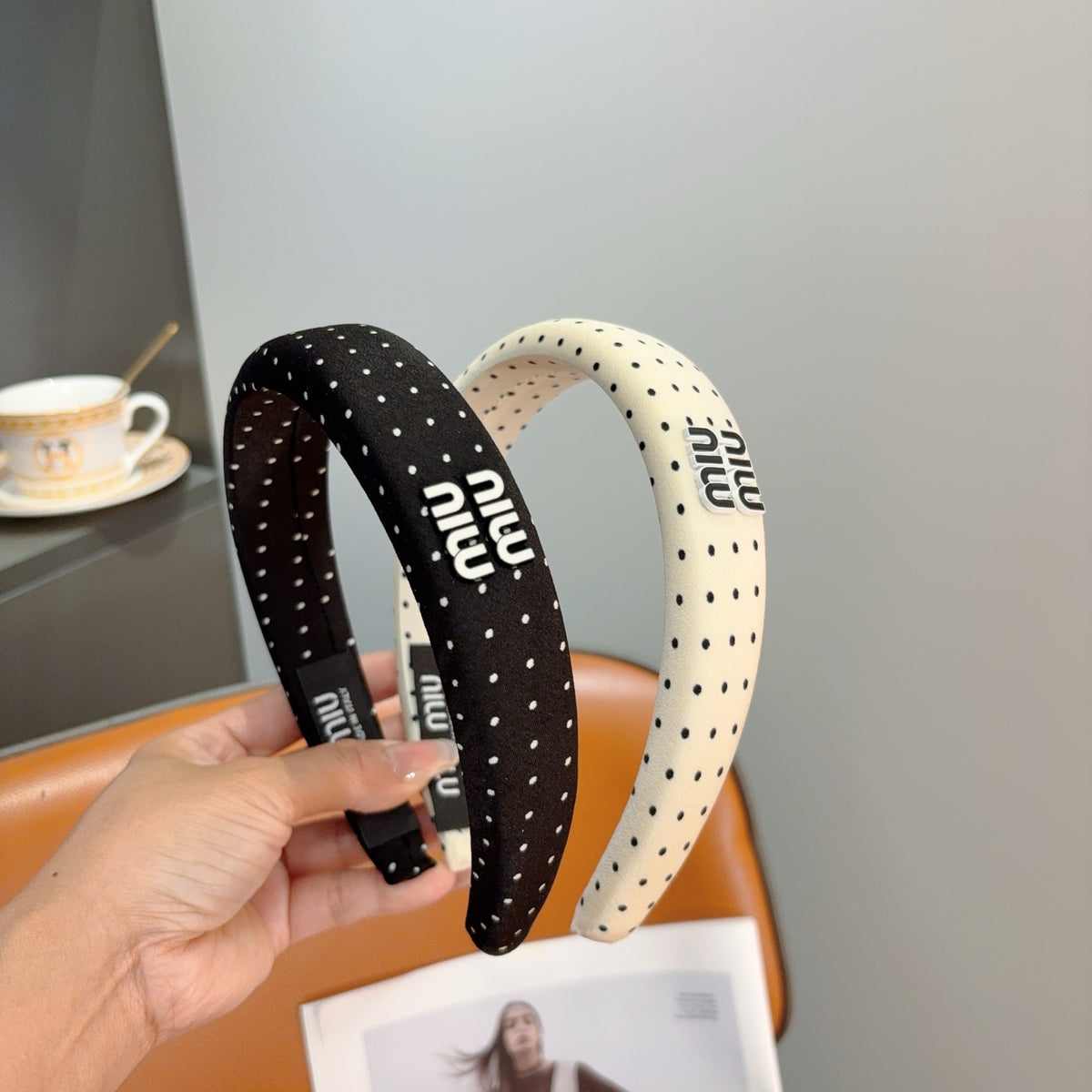 MIU MIU Polka Dot Headband
